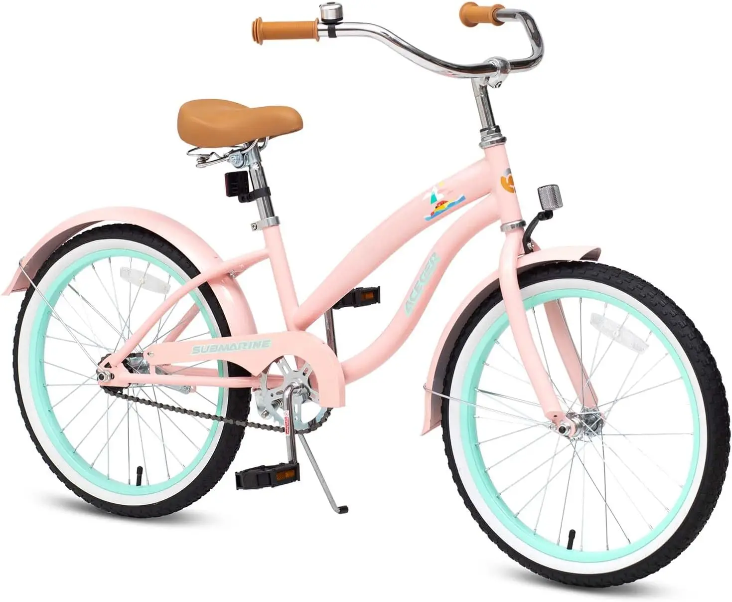 Girls Beach Cruiser Bike for Kids 5-13 Years Old, 16