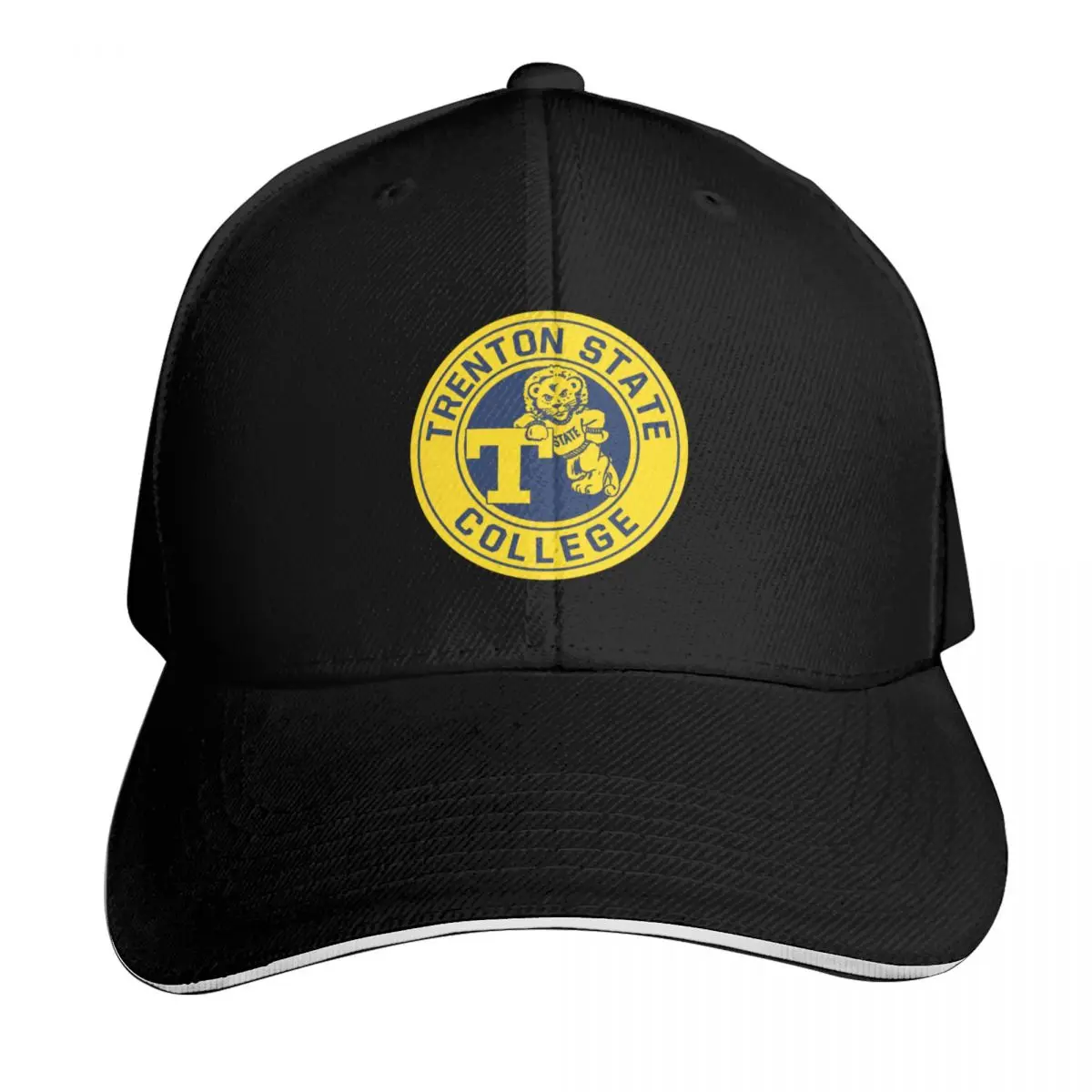 Trenton State College Baseball Cap Contrast Two Tone Brim Snapback Flat Bill Strapback Dad Hat