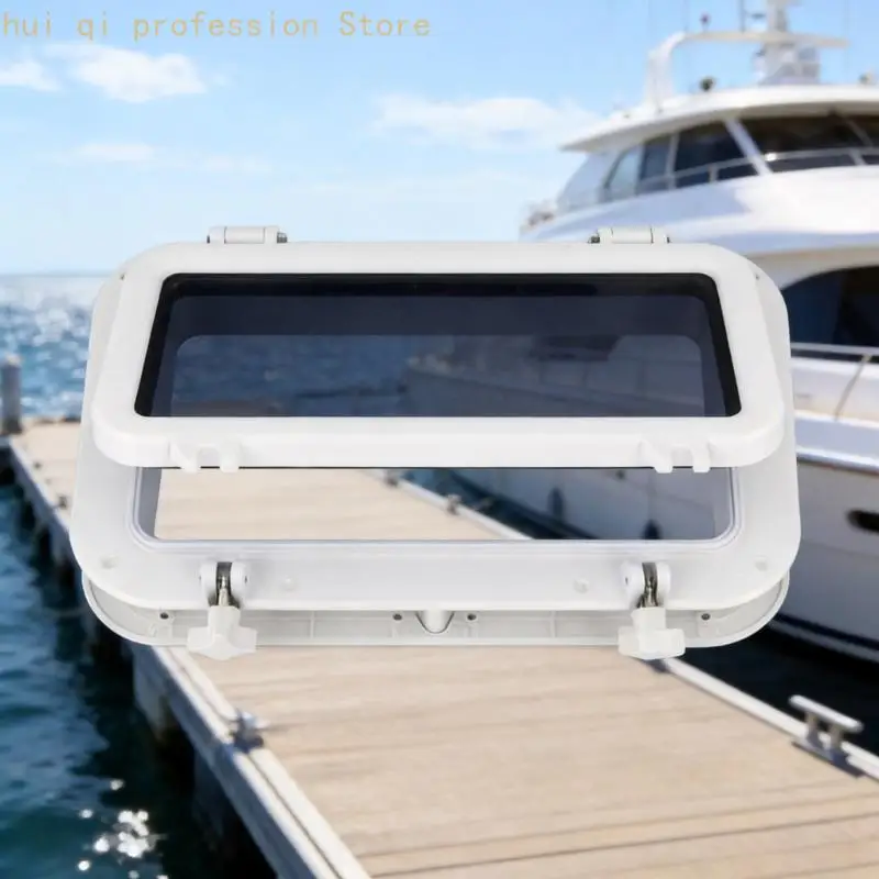 4-mm-Sichtfenster für Marineboote und Wohnmobile mit aufklappbarer Platte und dunklem Glas H8WE – Detail 9