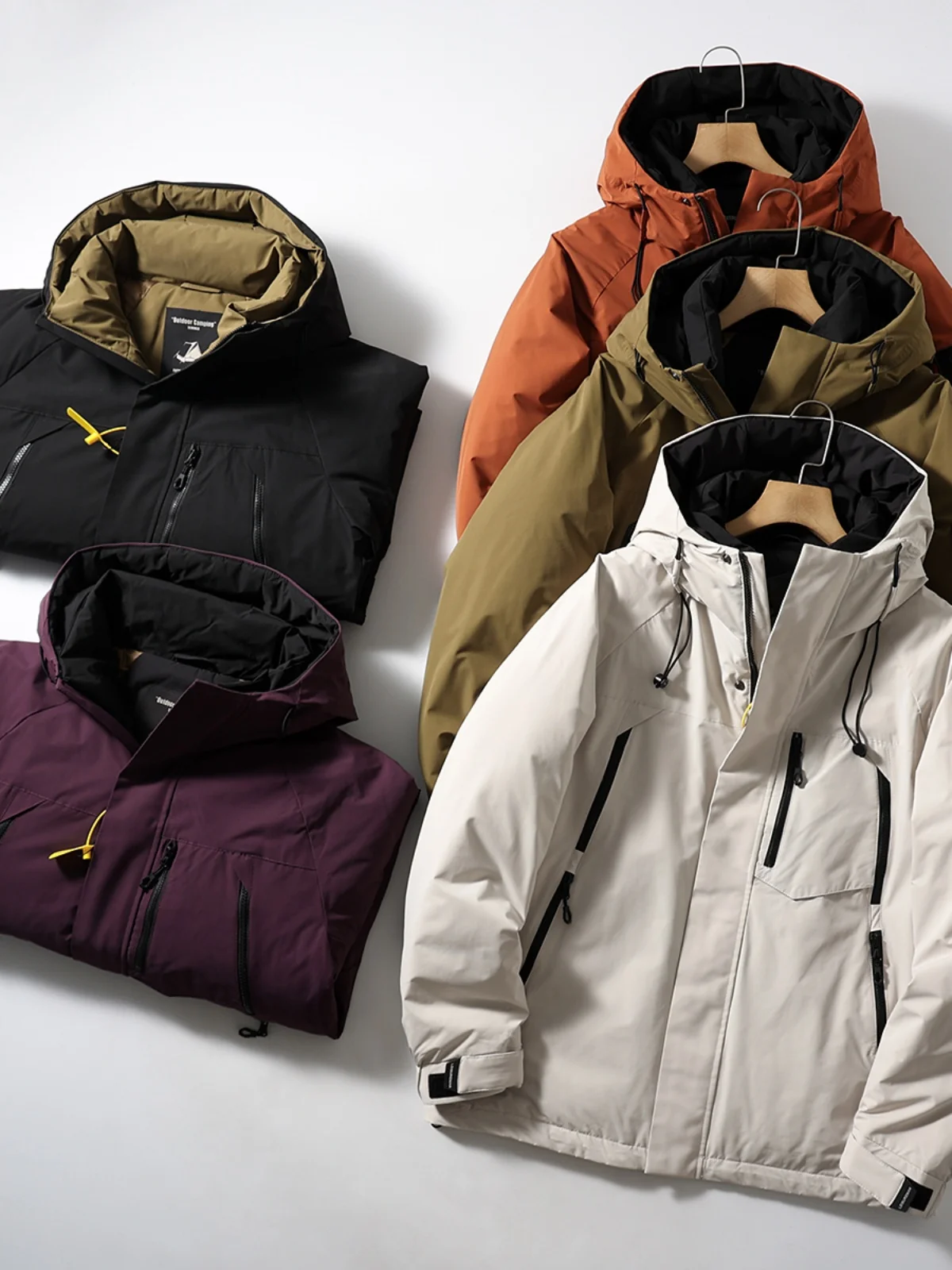 

Мужская уличная ветрозащитная водонепроницаемая куртка с 90% пуховым наполнителем для сохранения тепла, модная городская модель на молнии, чистый пух.