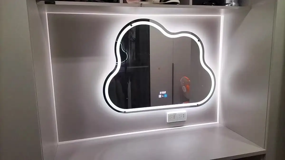 Cloud Modeling Smart Led Lamp Cosmetic  Bathroom Mirror Home Dormitory Commercial Wall-mounted Decorative Mirror
