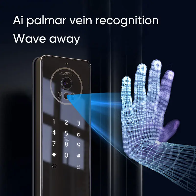 ljc  AI Dynamic Learning Facial Recognition Smart Lock Zigbee Supported App Remote Control, Multi-Access Modes for Residentia