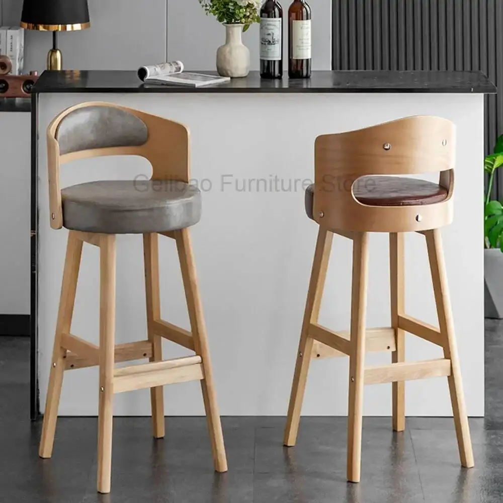 

Деревянные барные стулья для гостиной: комфортные, расслабляющие, высокие стулья со спинкой, роскошные, эстетичные, современные, в скандинавском стиле.