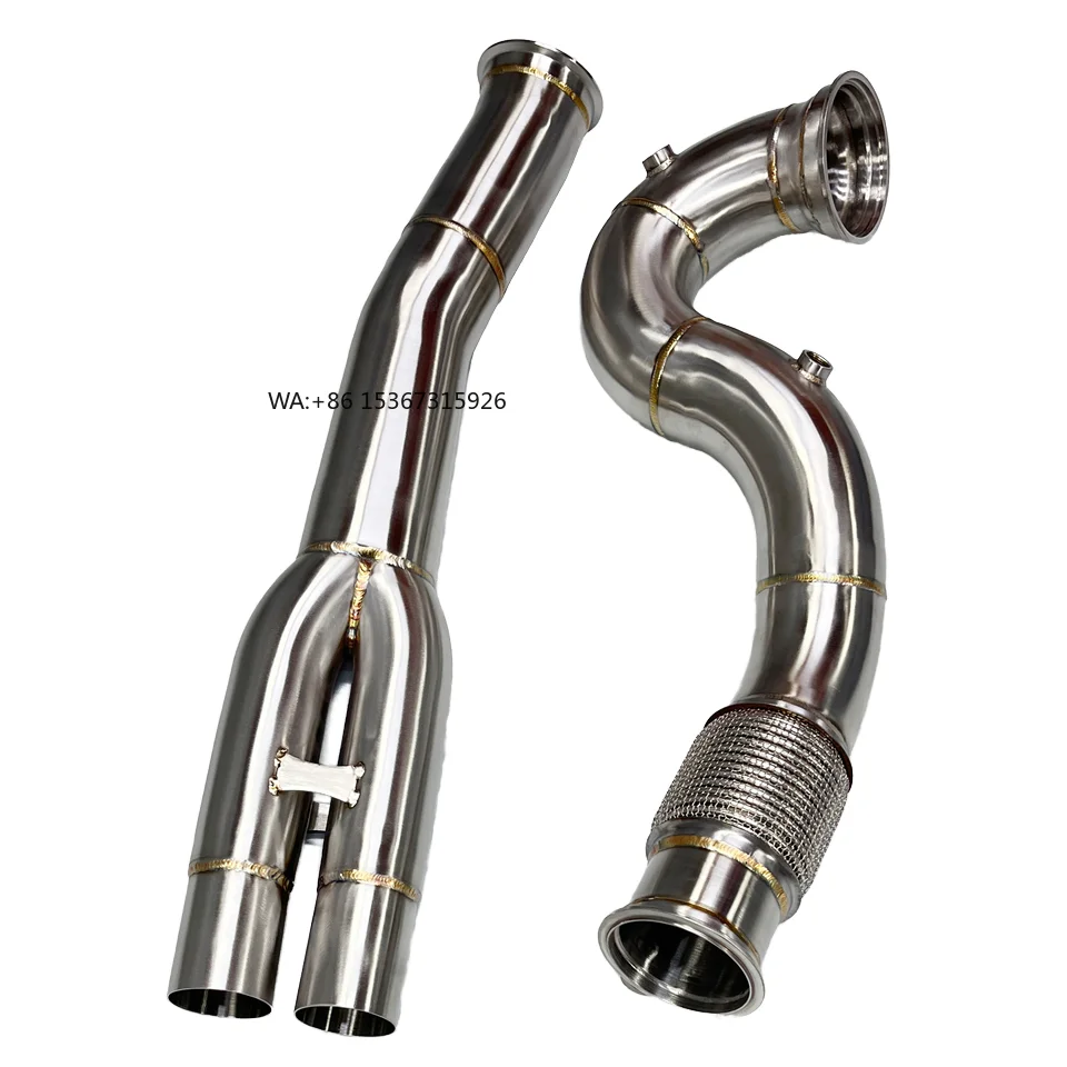 

RS3 TTRS Exhaust Straight Header Downpipe 2.5T 304 Stainless Steel For Efficient Performance Exhaust Pipes