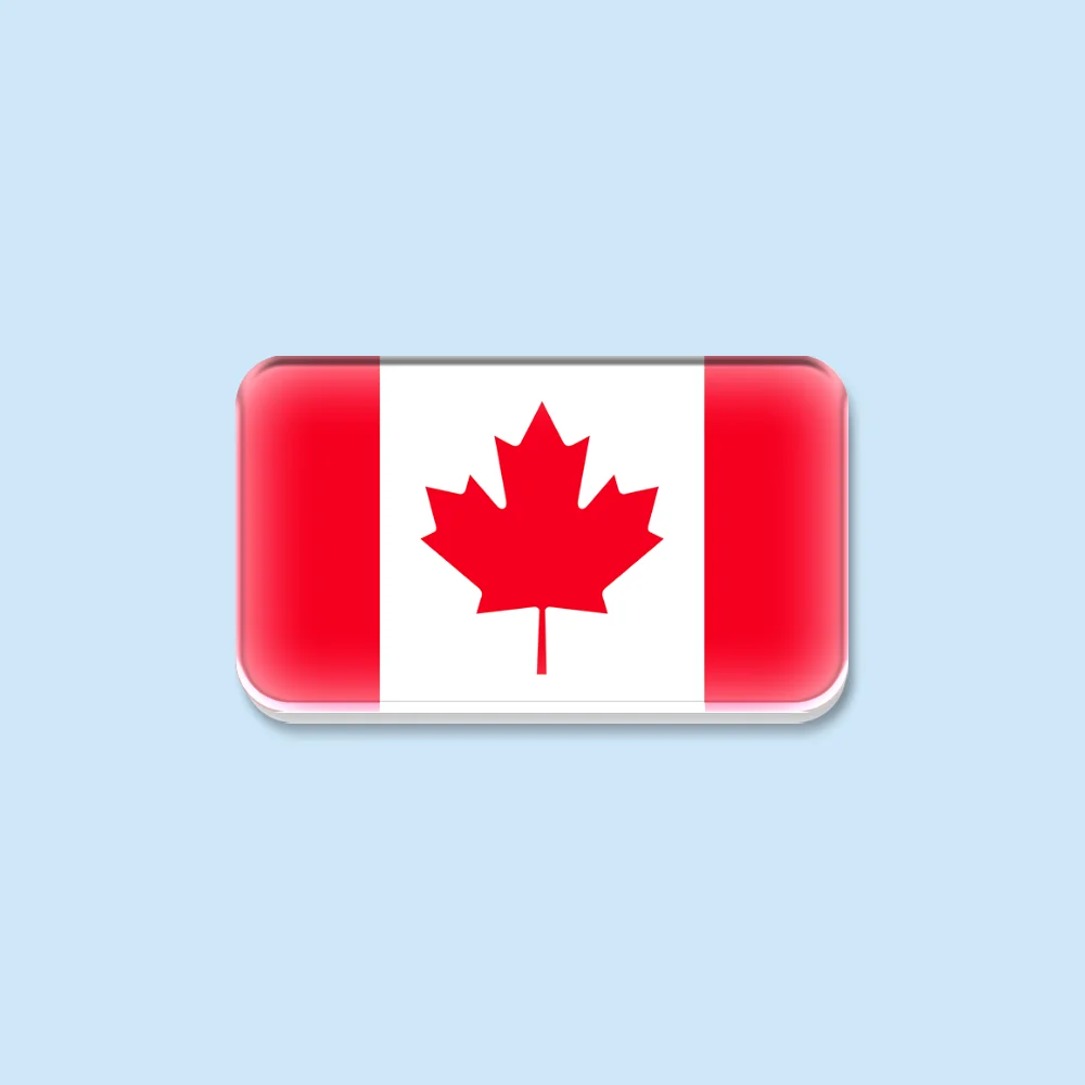 Canada National Flag Acrylic Lapel Pin Badge Patriotic Brooch Souvenir for Clothing Bags Hat Backpack Decor