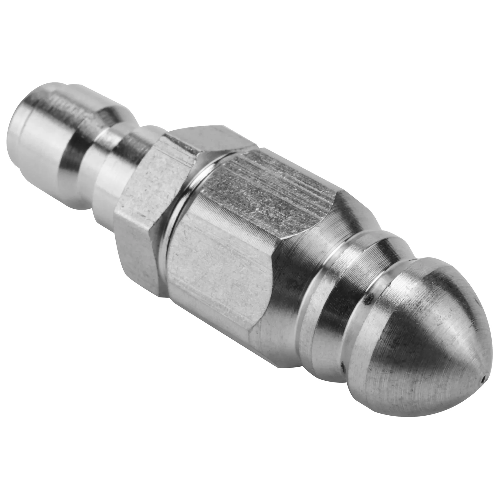 Sewer Jetter Nozzle for Pressure Washer with 1/4 inch Quick Connect - for Drain Jetting Clog Remover,1 Front 6 Rear Jets