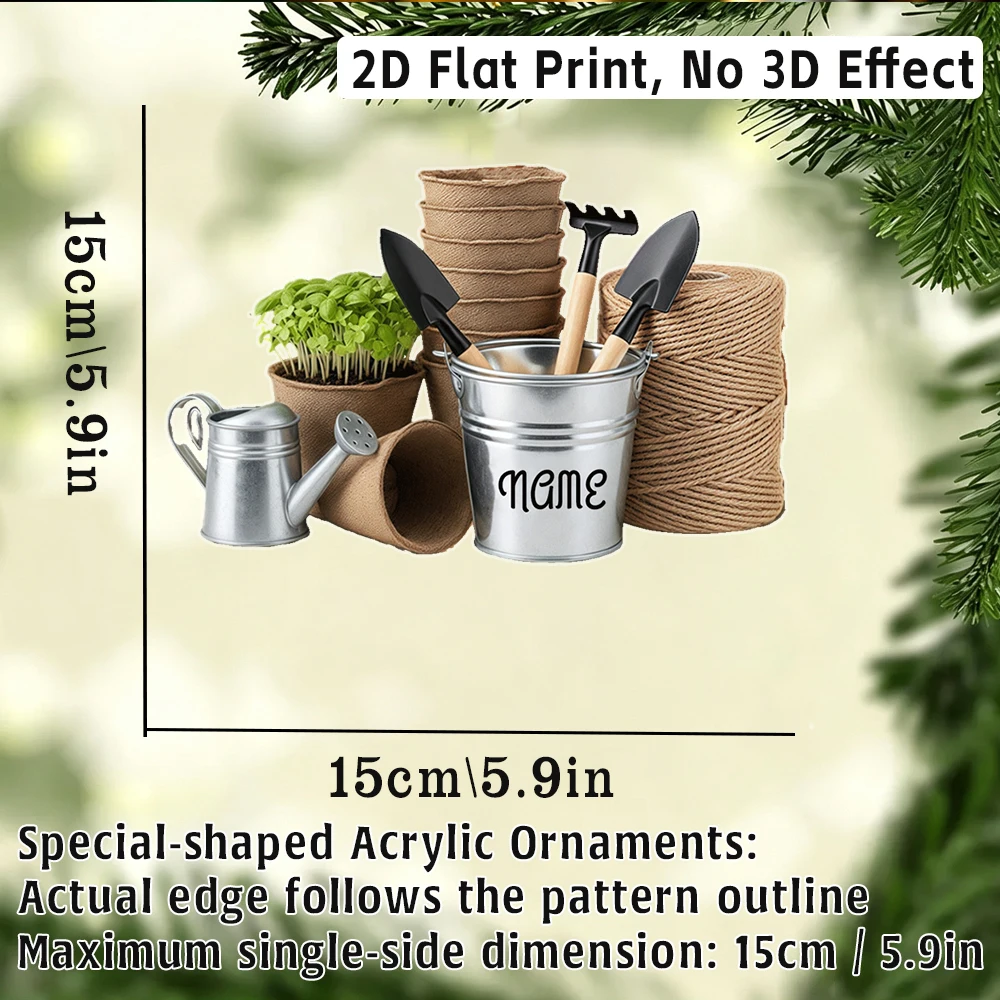 2D Flat‑Custom Name Irregular - Gardening Tools Names ulasan dan harga