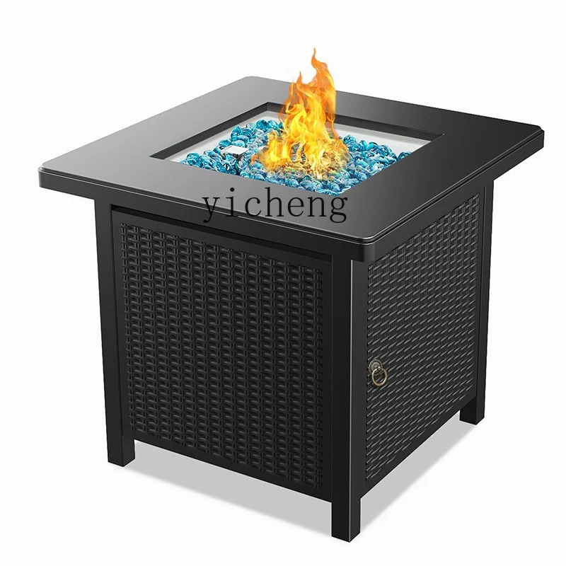 

Tqh Courtyard Garden Gas Thermal Table Liquefied Gas Heater Outdoor Roasting Stove Enclosure Furnace Tea Table