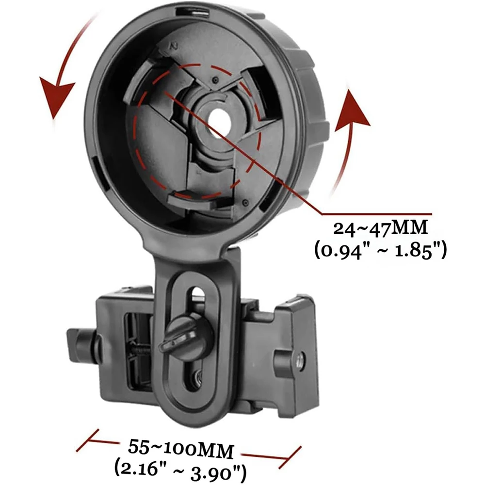 Spotting Scope Smartphone Camera Adapter Telescope Camera Adapter Cell Phone Adapter Mount for Binocular Monocular Quick Aligned