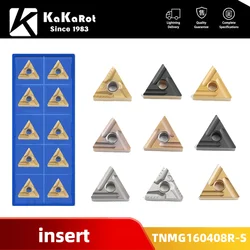 KaKarot TNMG160404R-S TNMG160404L-S TNMG160408R-S TNMG160408L-S UF VF original CNC lathe tool high quality carbide tool 10pcs