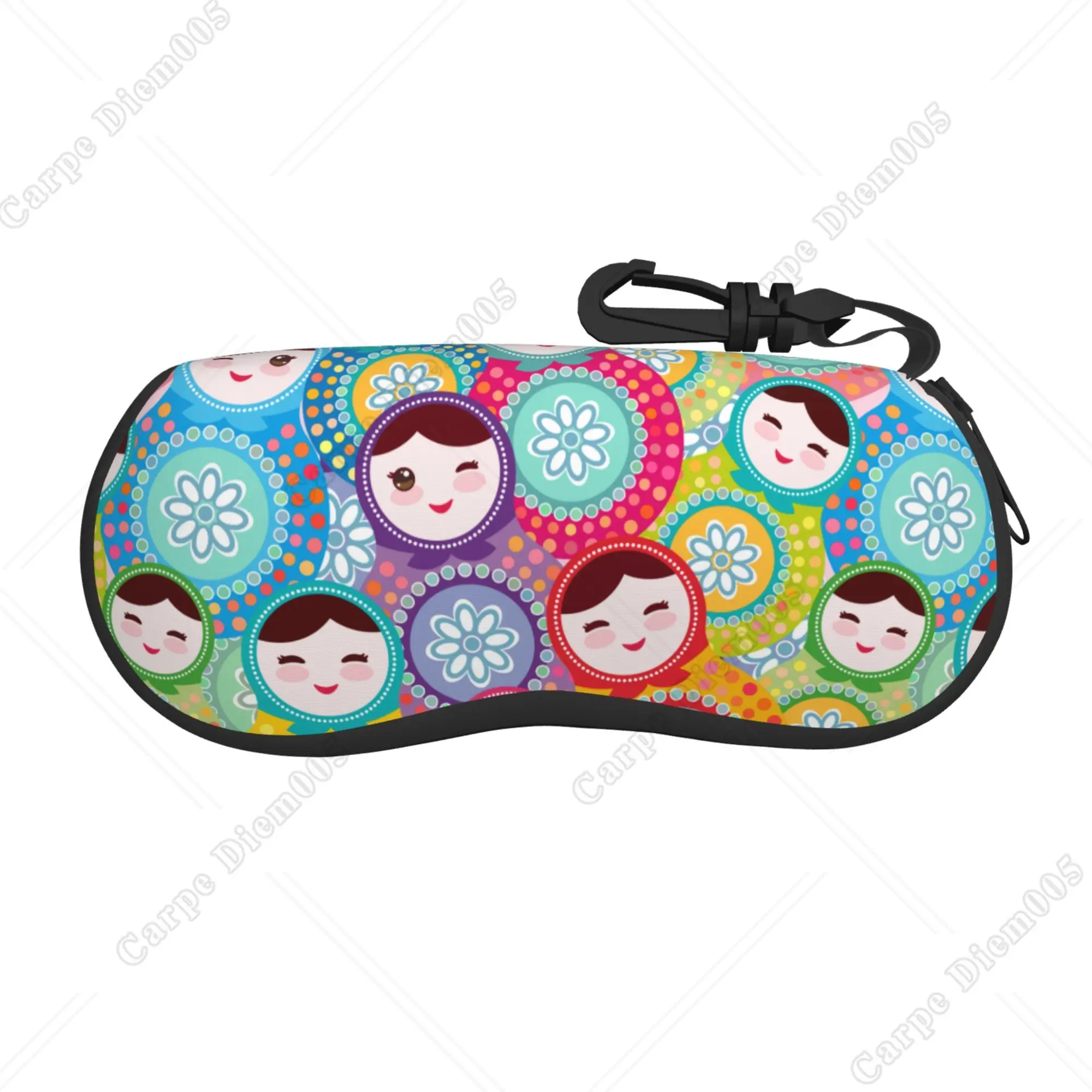 

Cute Matryoshka Doll Russia Eyeglass Case Women Men Soft Sunglasses Bag Double Sides Print Flexible and Lightweight