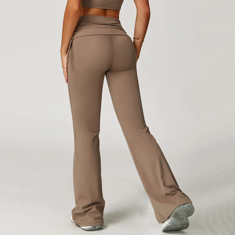 High Waist Fitness Women Sports Flared Leggings Women Breathable Latin Dance Pants Women Fitness Bell-Bottoms Casual Yoga Pants