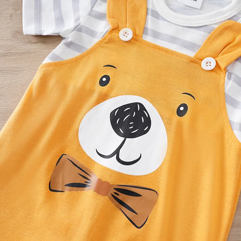 2024 New Style Clothes Boy Girl Baby Outfit Infant Toddler Jumpsuit Costume Summer Cute Lovely 0-18 Months Bear Outdoor Fashion