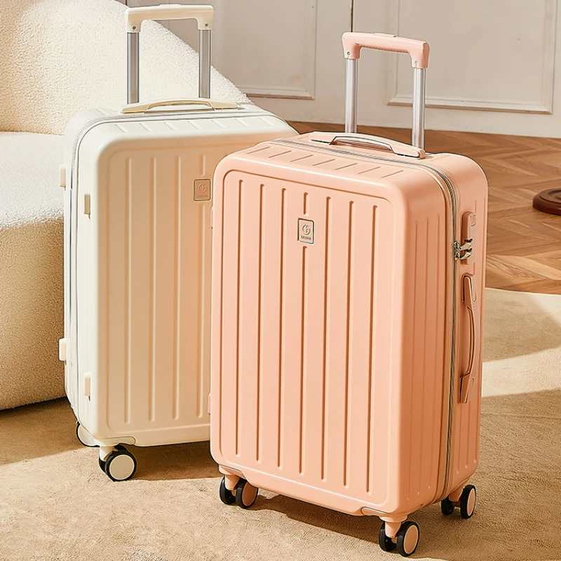 2025 Travel suitcases on wheels zipper trolley luggage bag woman rolling luggage case combination lock lightweight luggage