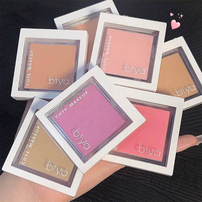 Biya Ten Colors Nourishing Nude Makeup Brightening Complexion Waterproof Lasting Soft Face Rouge Powder Natural Blusher