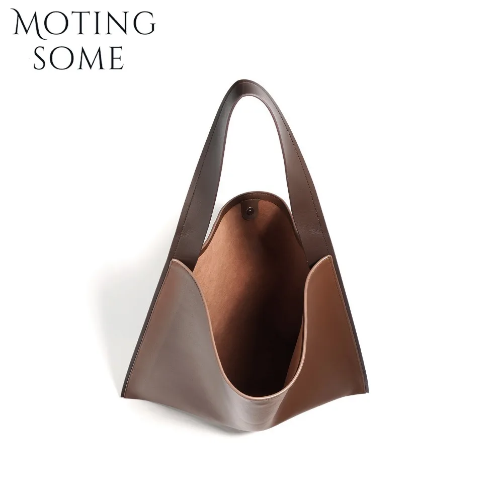 Motingsome Women Oversized Bag Exclusive Leather Tote Shoulder Bag Shopping Bucket Fashion Lady Large Capacity Ladies Handbag