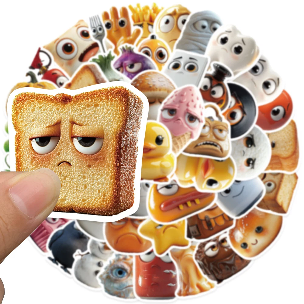 

50Pcs Funny Cute Cartoon 3D Style Characters Meme Stickers For Laptop Luggage Notebook Guitar Phone Waterproof Vinyl Decals