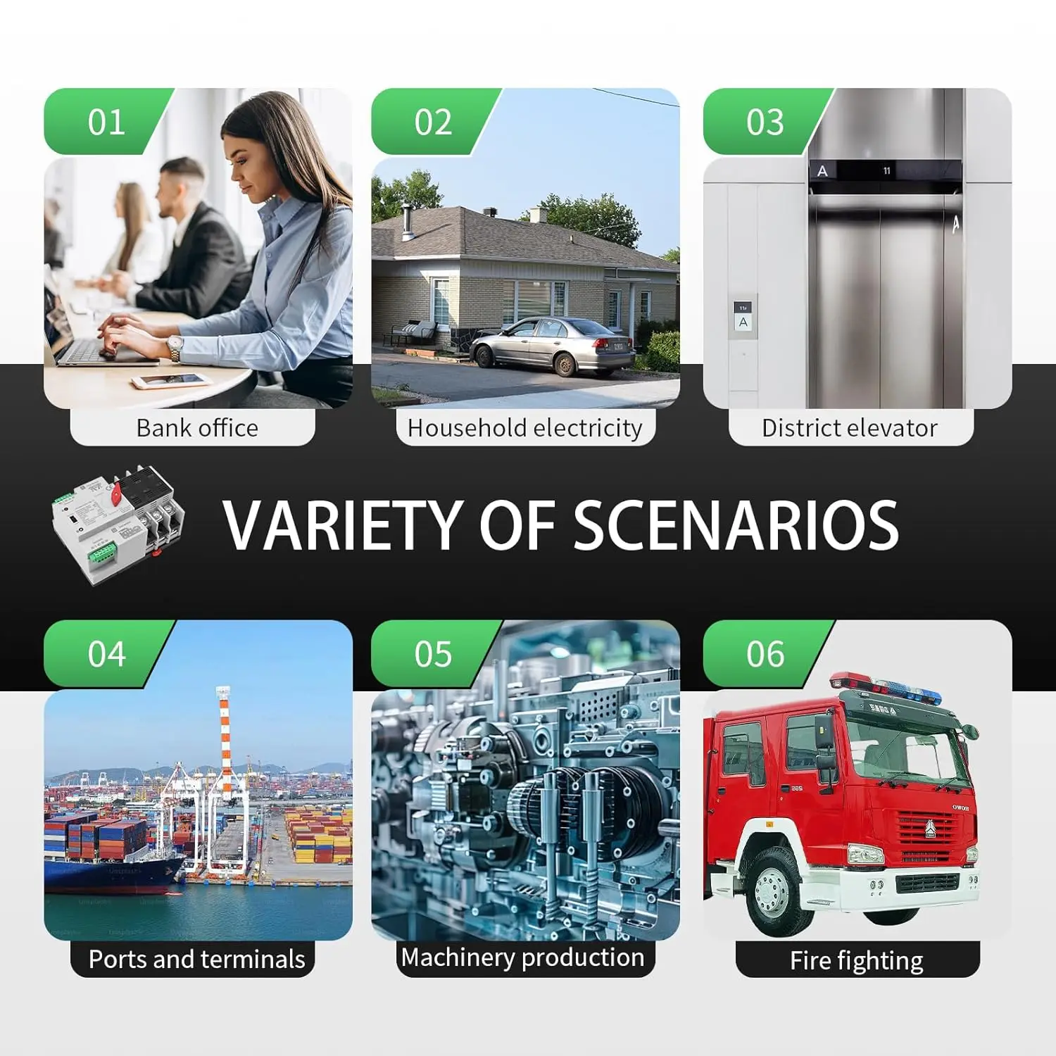 GEYA على الشبكة نقل الطاقة الشمسية التلقائي التبديل تلقائيًا Din Rail 2P 3P 4P 63A 230VAC نظام ATS PV الجديد إلى طاقة المدينة #6