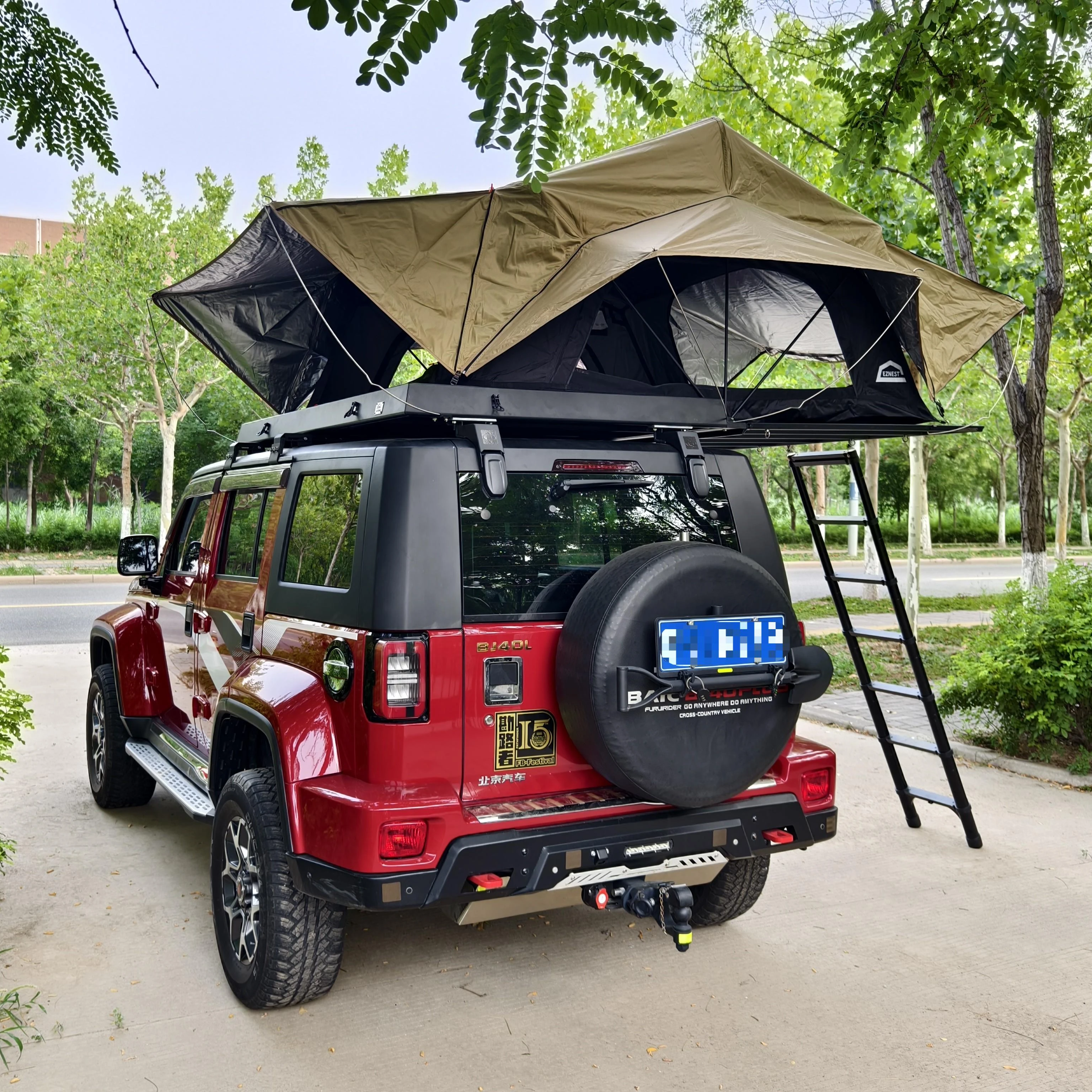 EZNEST  roof tent anti condensation breathable aluminum alloy hard shell self driving tour