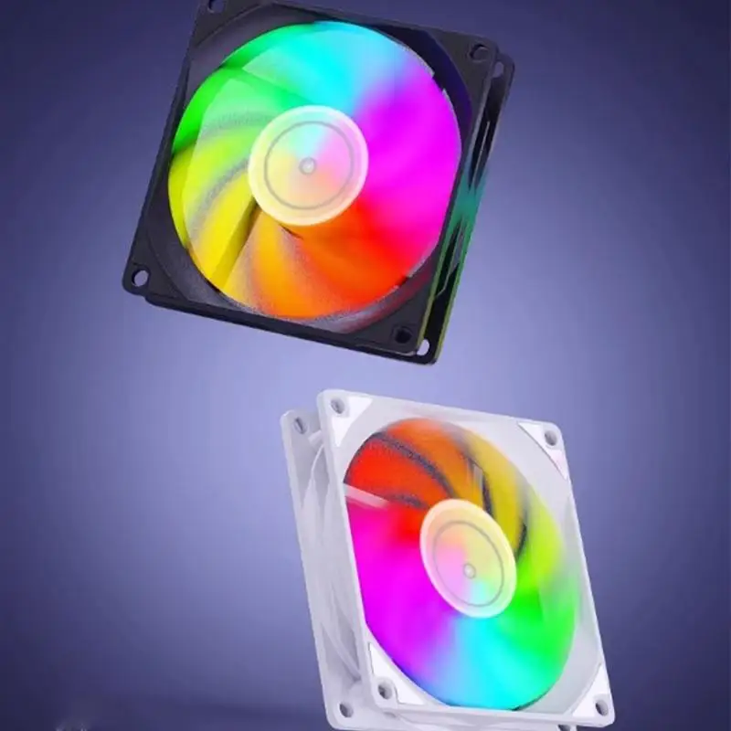 For Refer To Description Argb Case Cooler Fan 9-Leaves Design Computer Case Fan 4pinComputer Case Air Cooling Argb Technology