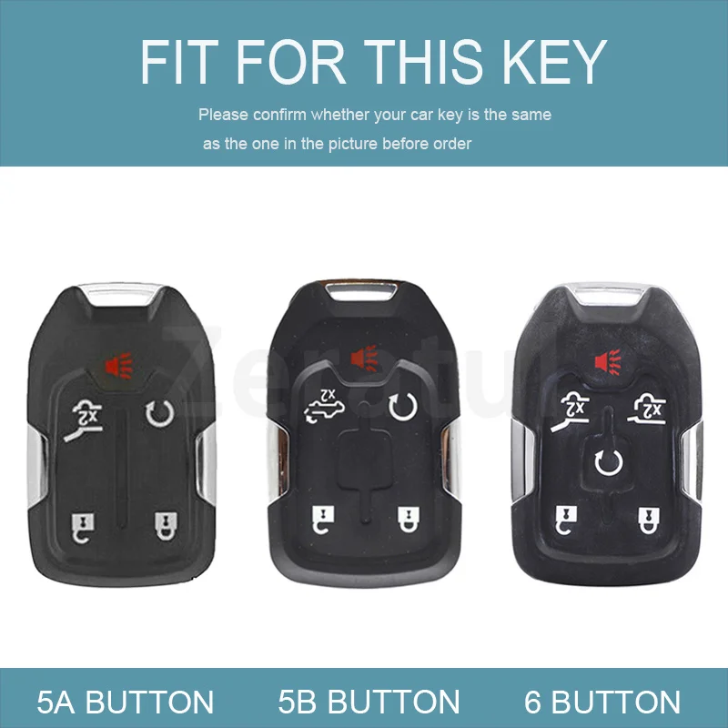 Auto Car Key Shell Fob Cover Holder Fashion TPU for Chevy Silverado GMC Sierra 1500 2500HD 3500HD Keyless Keychain Lanyard
