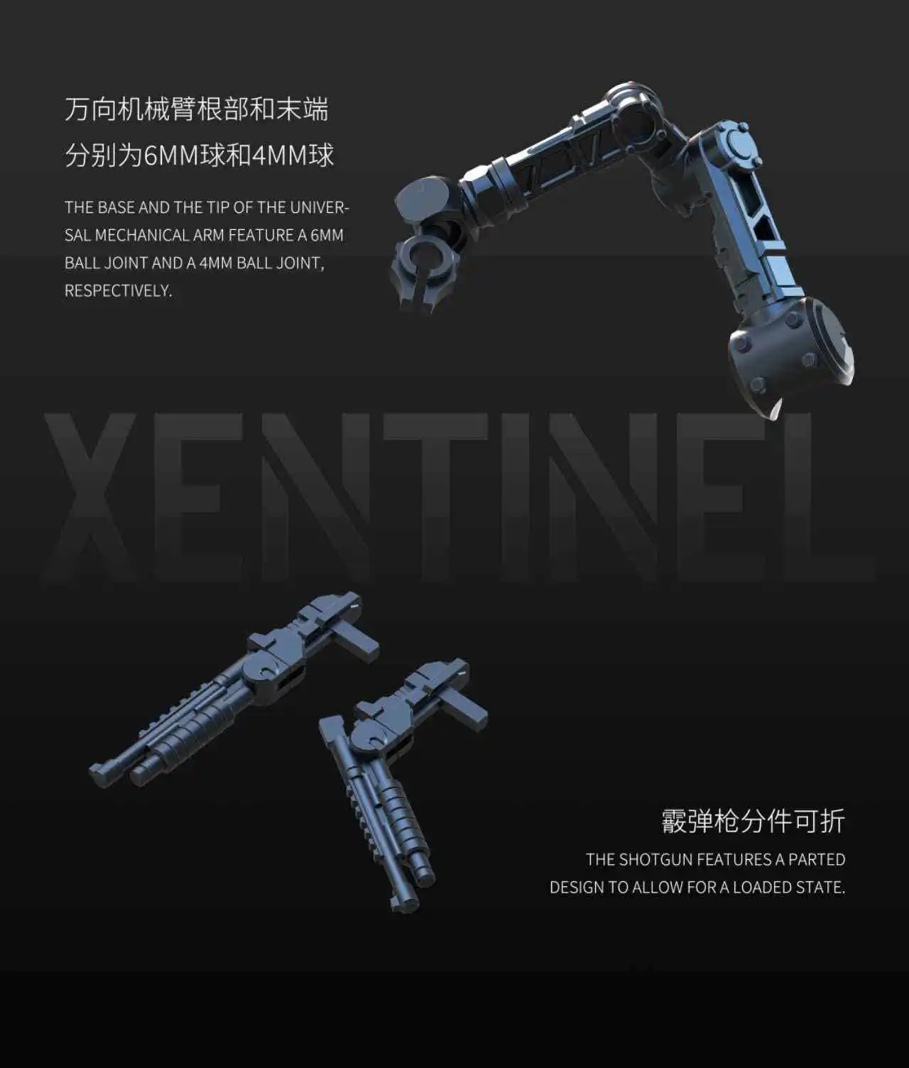 Sheik Mainland 3MIN-A PROJECT 3,75 Zoll Xenosentinel Dual-Mode Sentinel & Slay Form Mecha Actionfigur Bausatz DIY-Kit – Detail 9