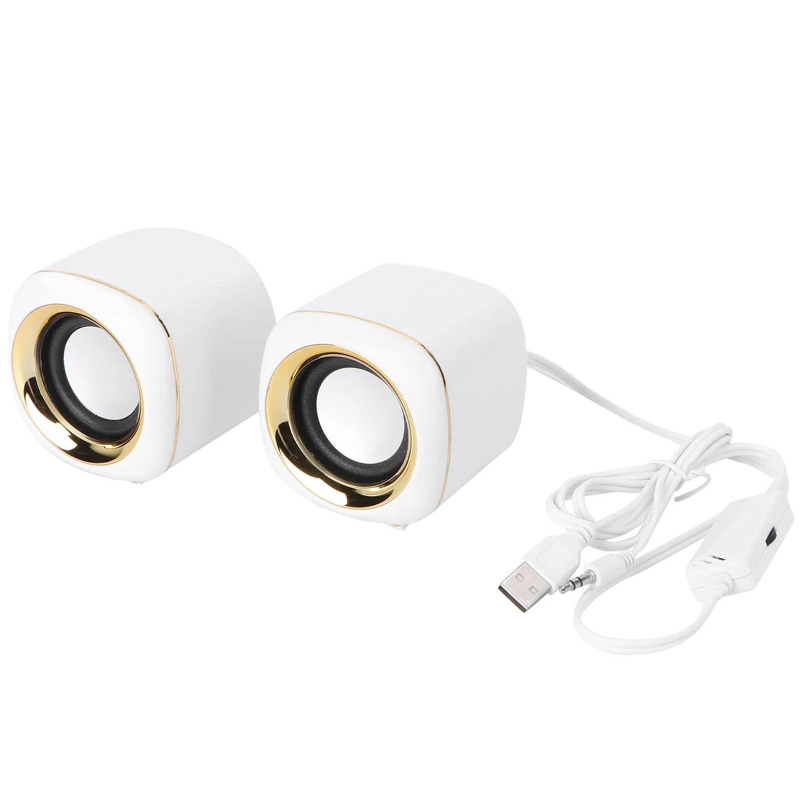 

1 Pair Notebook Desktop Stereo Computer Speaker For Laptop Wired Control 3.5Mm Speaker For Pc Mp3 Mp4 Hifi Sound