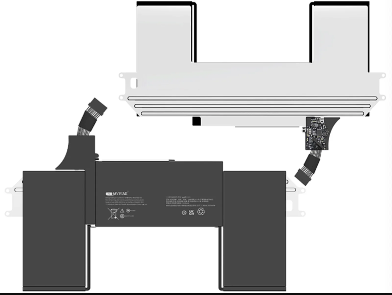 Imagem -02 - Yioui-bateria do Portátil para Apple Macbook Air A1932 A2179 Início de 2023 Emc 3184 Emc3302 02002455 139 wh 13 20232023 Ano