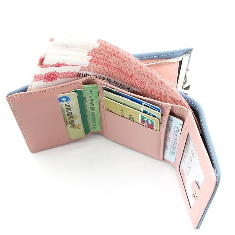 Leather Women Wallets Cute Wallet Fashion Short Student Coin Purse Card Holder Ladies Clutch Small Female Rabbit Money Bags