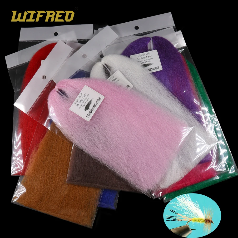 Wifreo 16 colori EP fibra setosa Fly legando materiali fibre sintetiche capelli per Spinner ali paracadute pali Emerger Shucks