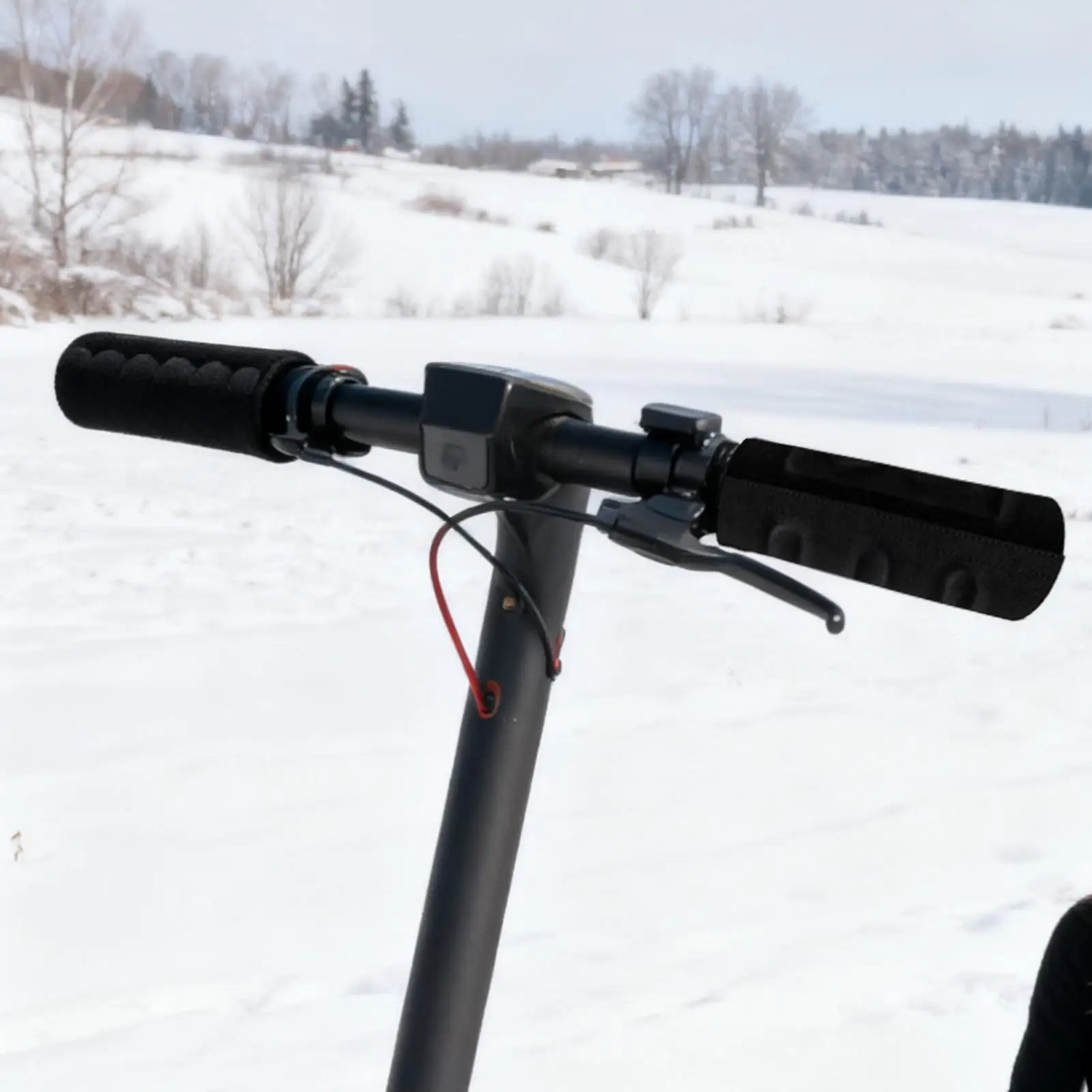 Heated Motorcycle Grips USB Powered Winter Cycling Hand Heater Motorcycle Heated Grips Cover for Winter Cold Weather Scooter view 3