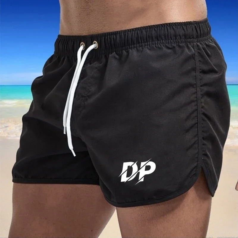 Summer men's beach pants, swimming and fitness pants, fast drying swimming, men's surfing, rope pulling, fashionable sports
