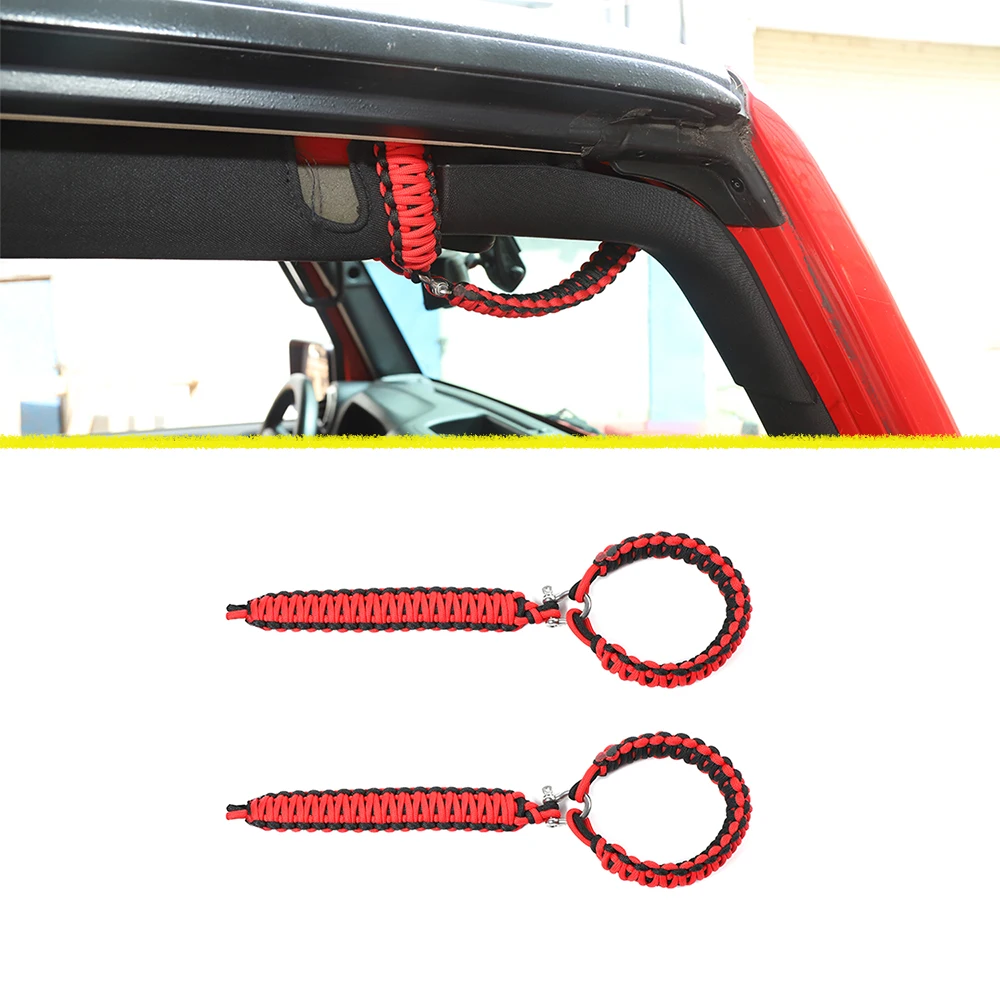 Manija de agarre superior para puerta delantera, barra de agarre para Wrangler JK JL Gladiator JT Unlimited de 2/4 puertas 2007-2023, accesorios para coche, color negro