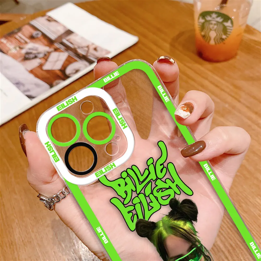 

Singer B-Billies E-Eilishs Clear Phone Case For Samsung Galaxy S26 S25 S24 S23 S22 S21 S20 FE PLUS ULTRA EDGE Capa Case Shell