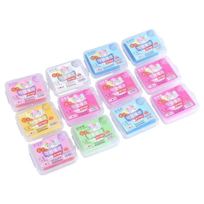 Y1UB 12x Art Erasers Kneaded Erasers Moldable Erasers Drawing Erasers for Student