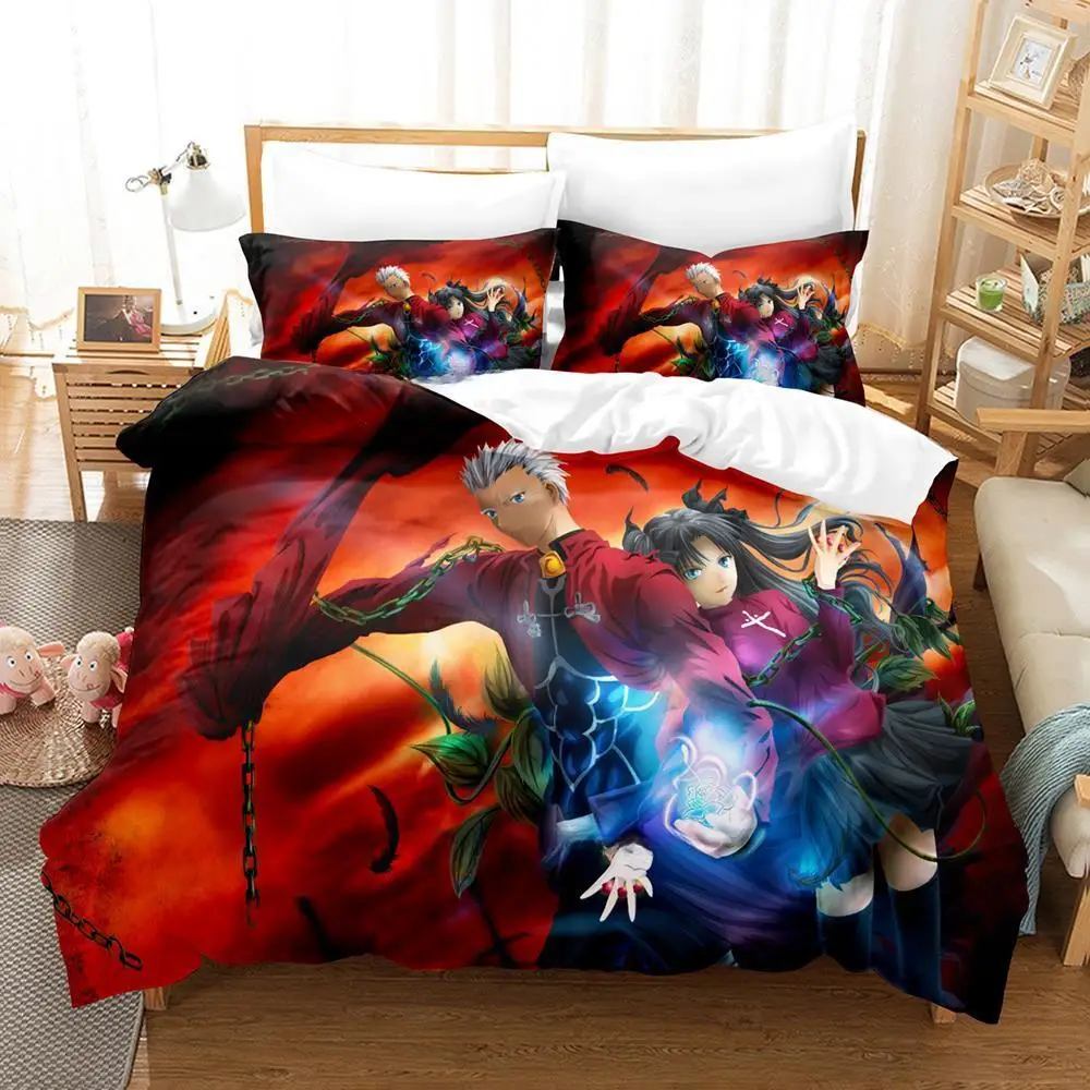 Fate/stay night: Unlimited Blade Works Bedding Set Single Twin Full Queen King Size Bed Set Adult Kid Bedroom Duvet cover Sets