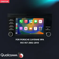 CHSTEK Car Radio Android 13 Carplay For Porsche Cayenne 955 957 9PA 2002-2010 Navigation Bluetooth WIFI 4G Multimedia Automotiva