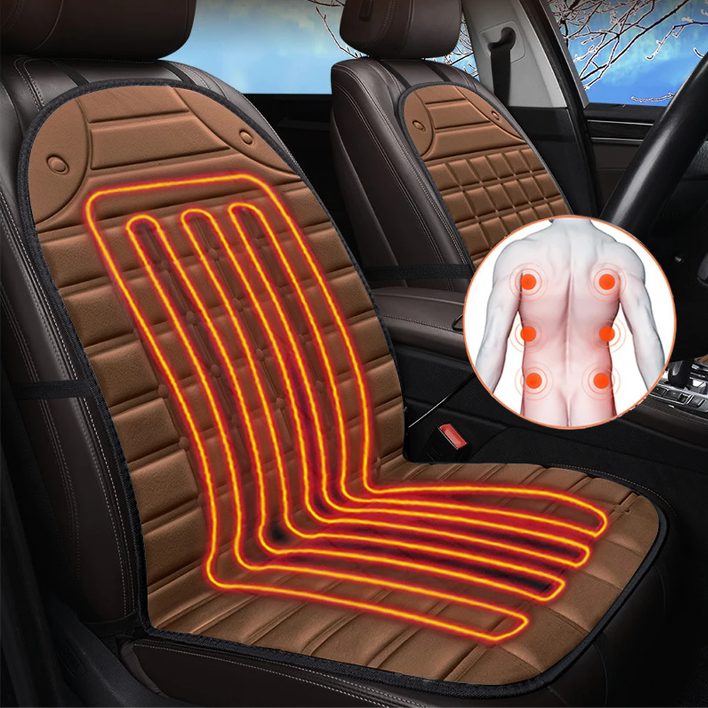 

Heated Car Seat Cushion 12V Universal Auto Heating Seat Mat Electric Cushions Heating Pad Winter Household Heater Seat Cover