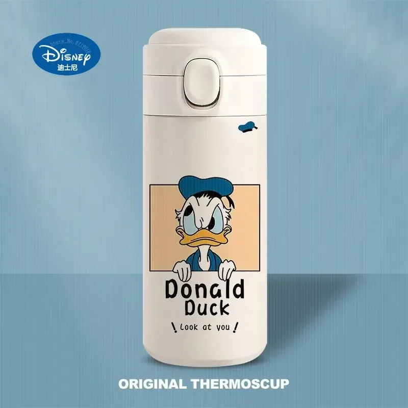 Disney Cup Donald Duck Daisy Thermos Cup Bottle Childen Cartoon Water Cups 304 Stainless Steel Water Bottle Portable 420ML