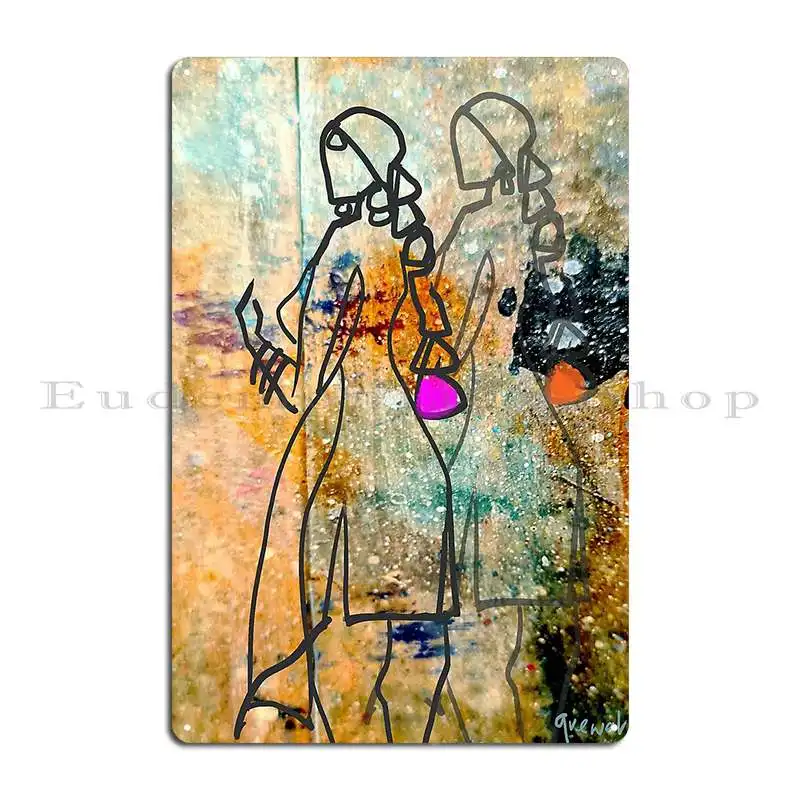 Punjabi Girls Abstract Metal Plaque Poster Printing Personalized Club Create Custom Tin Sign Poster