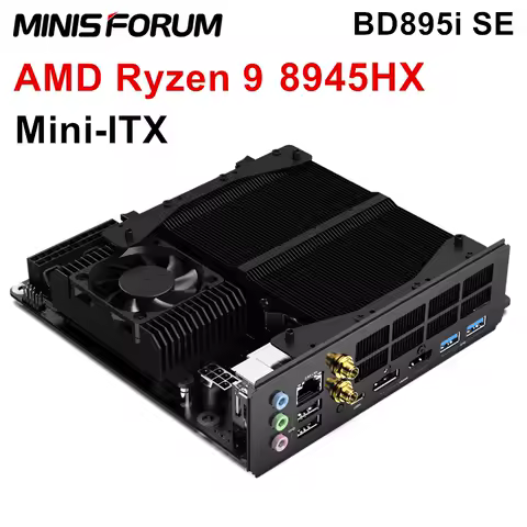 MINISFORUM BD895i SE Gaming Motherboard AMD Ryzen 9 8945HX 16C/32T 2*DDR5 2*NVMe PCIe5.0 x16 2.5G LAN Mini ITX Mainboard