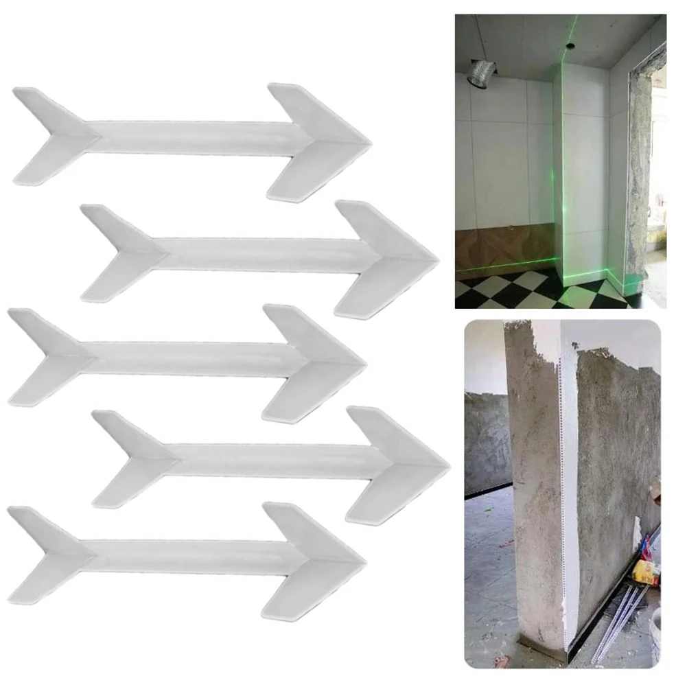 Pala de masilla de esquina de plástico, raspador de pintura de pared seca, herramientas manuales para masilla de pared, accesorios de herramientas de carpintería, 5 uds.