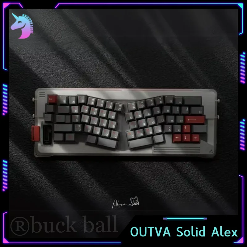 OUTVA Solid Alex Mechanical Keyboard Kit Wireless Keyboard Tri Mode Alice Lay Out Aluminum Custom Bottom Keyboard PC Accessories