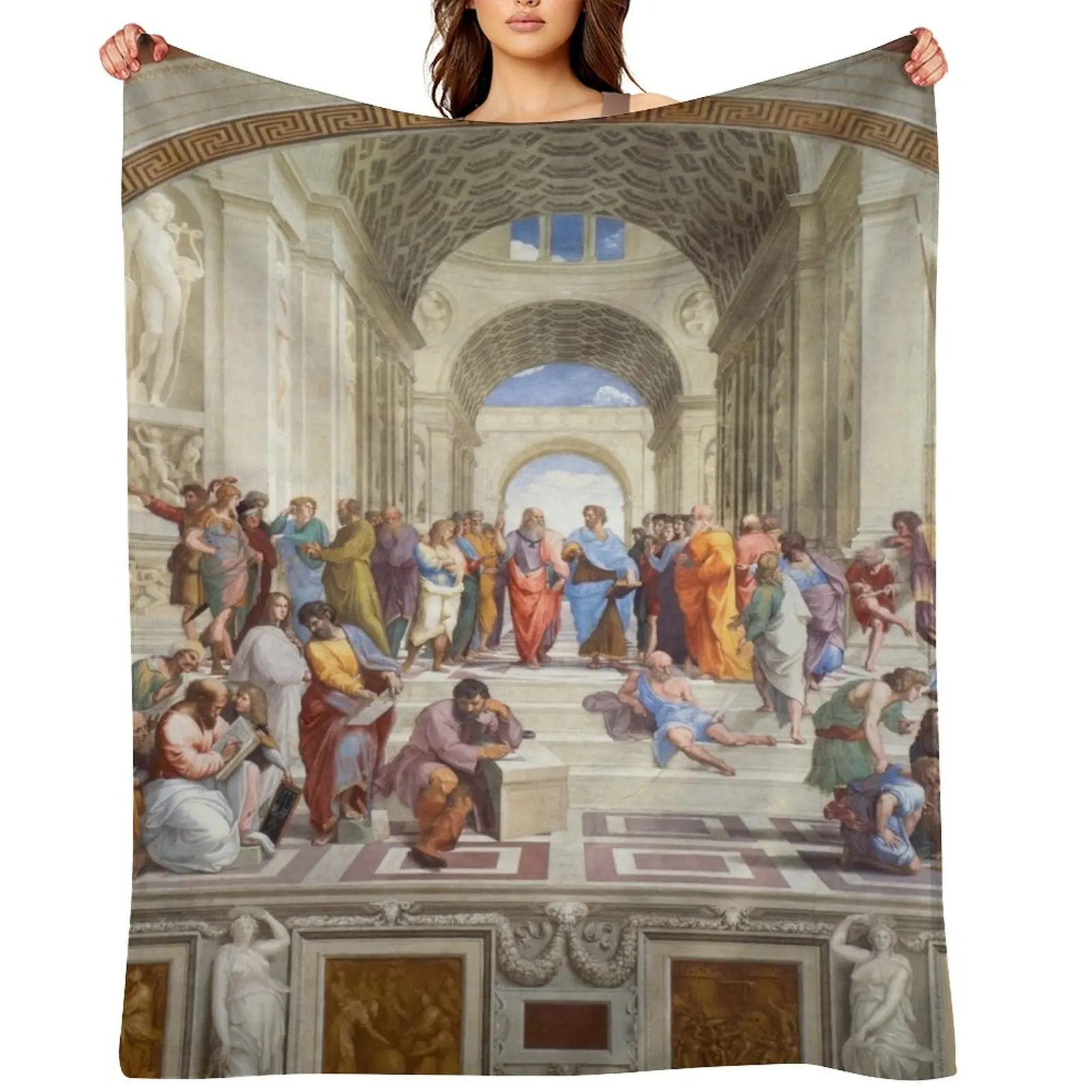 

School of Athens Throw Blanket christmas decoration Beach Winter beds for sofa Blankets