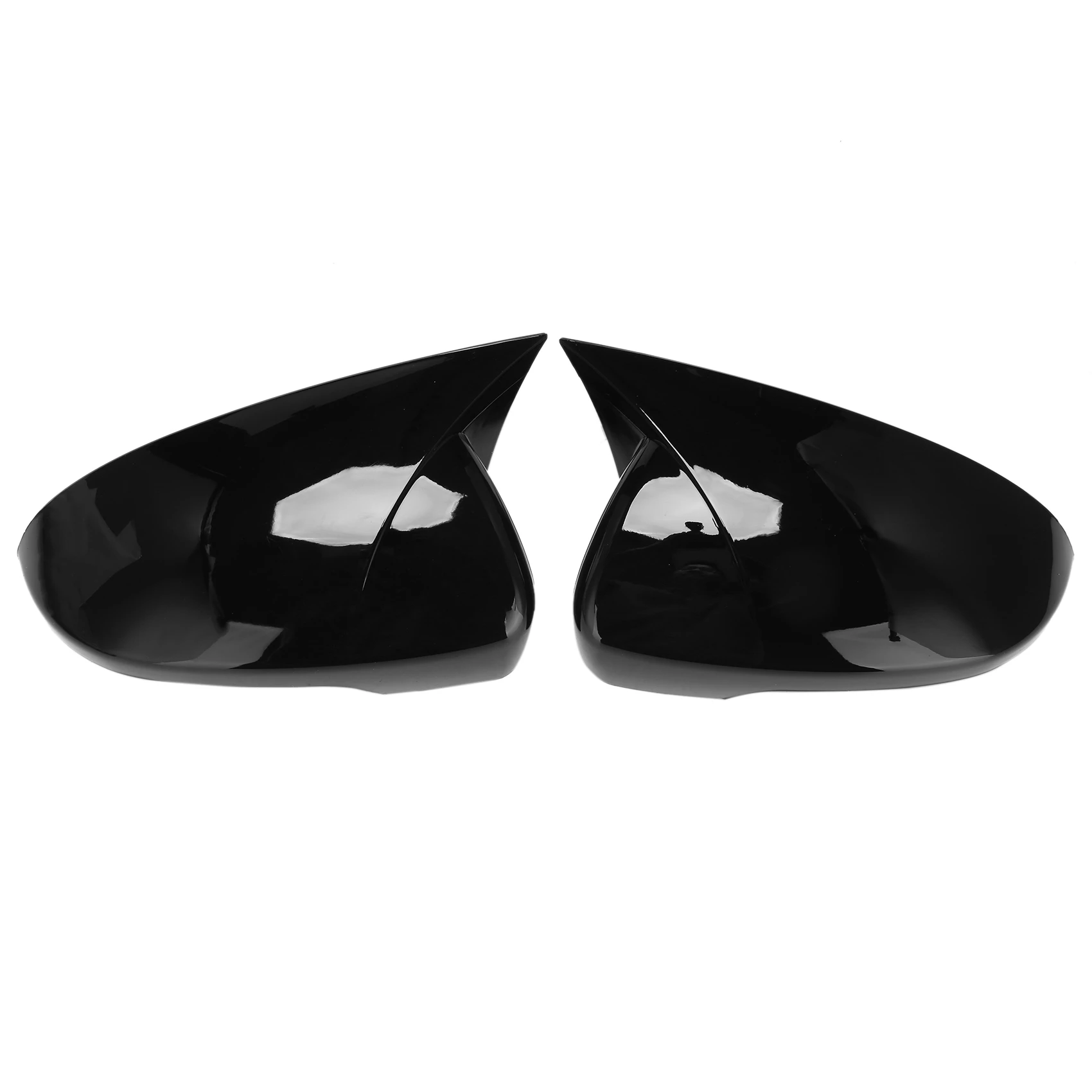 

Car Glossy Black Ox Horn Rearview Side Glass Mirror Cover Trim Frame Side Mirror Caps for Hyundai Tucson