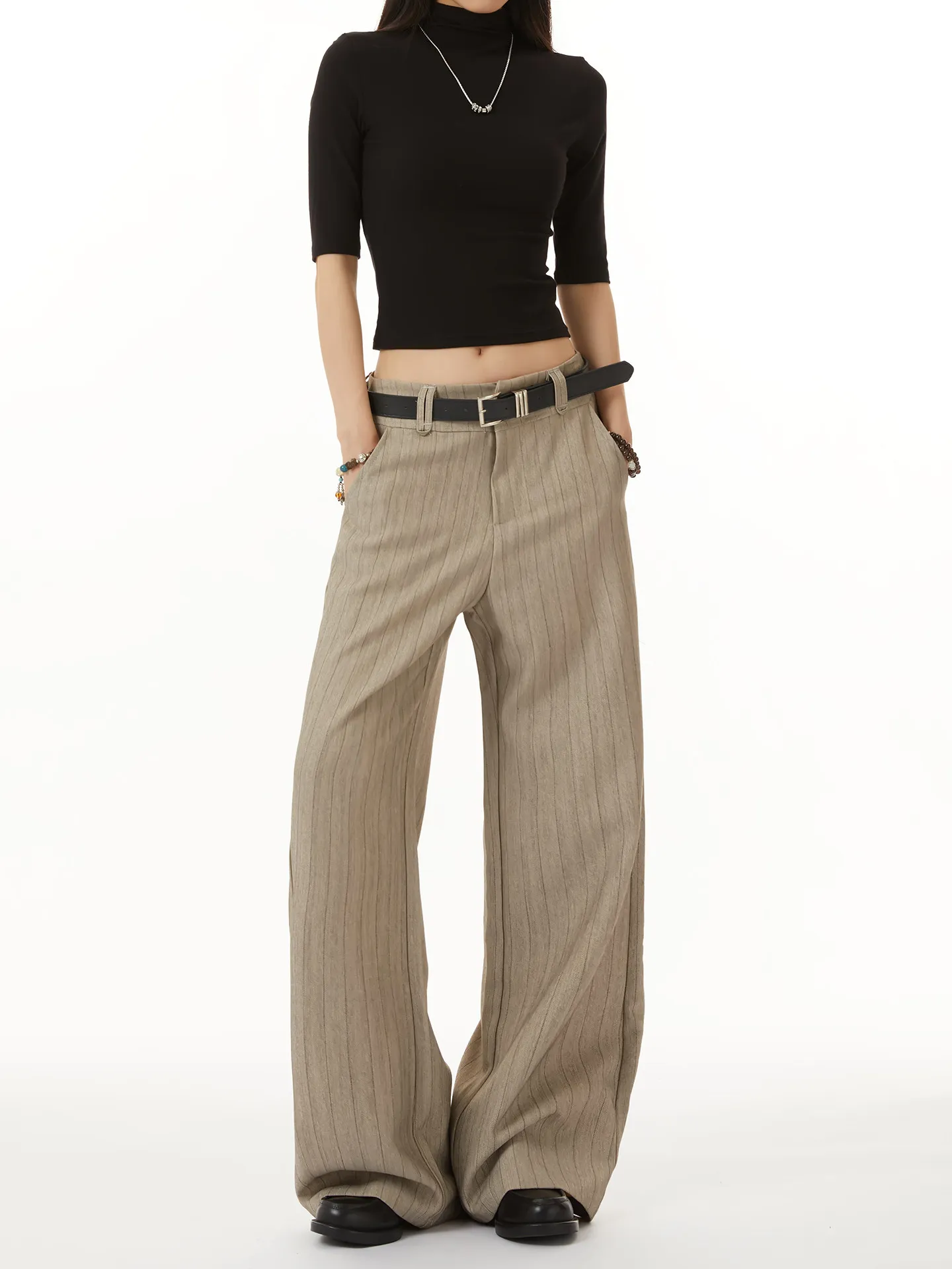 Women Striped Relaxed Fit Jeans Retro Low Rise Wide Leg Denim Pants Grunge Loose Trousers 2026 Autumn Y2K Clothes 2026