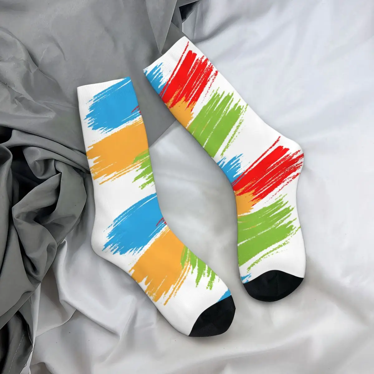 Sonnenuntergang Pinselstriche Socken Farbe Kunst Retro Strümpfe Männer Weiche Atmungsaktive Radfahren Socken Winter Design Anti Bakterielle Socken