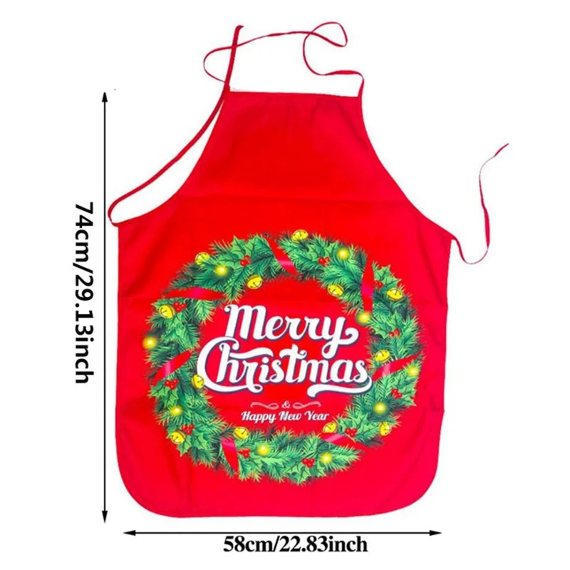 1PC Santa Claus Schürze Weihnachten Baum Abendessen Dekoration Männer und Frauen Home Küche Kochen Backen Öl-proof Schürze