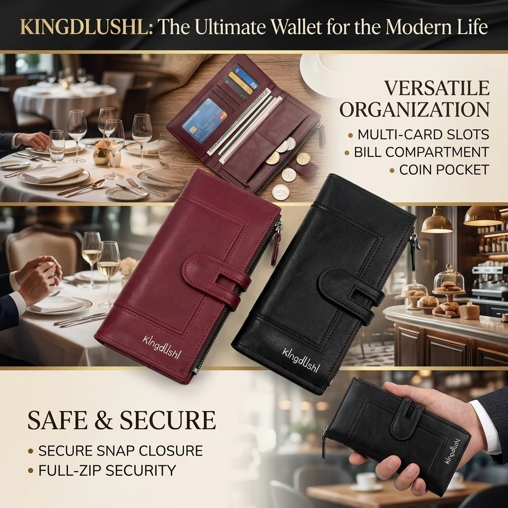 Fashionable New Women's Long Wallet, European and American Fashion Phone Bag, PU Leather Multi Card Carrying Bag