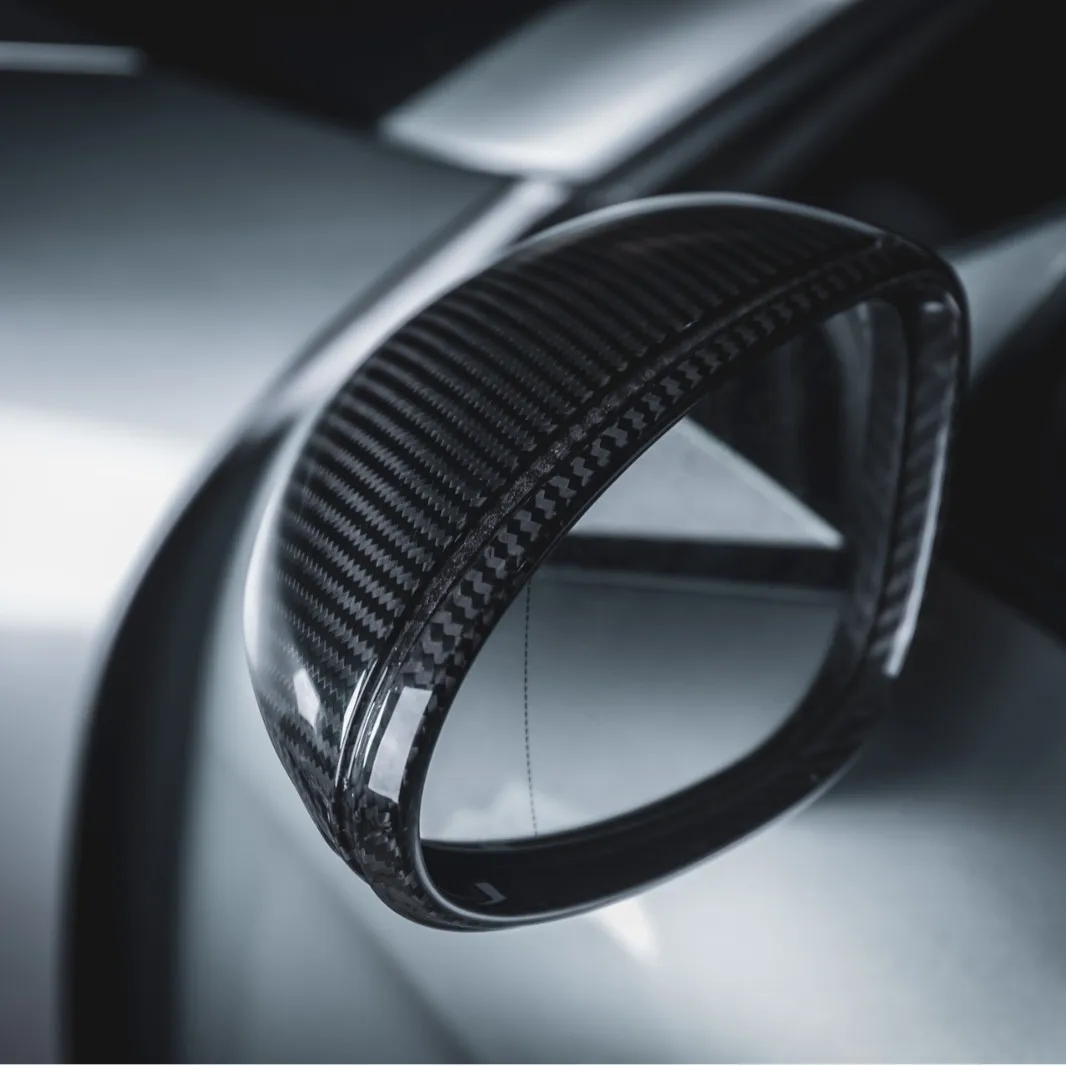 For 17-UP Porsche 718 982 Carbon Fiber Rearview Mirror Case Left Rudder, Dry Carbon Replacement